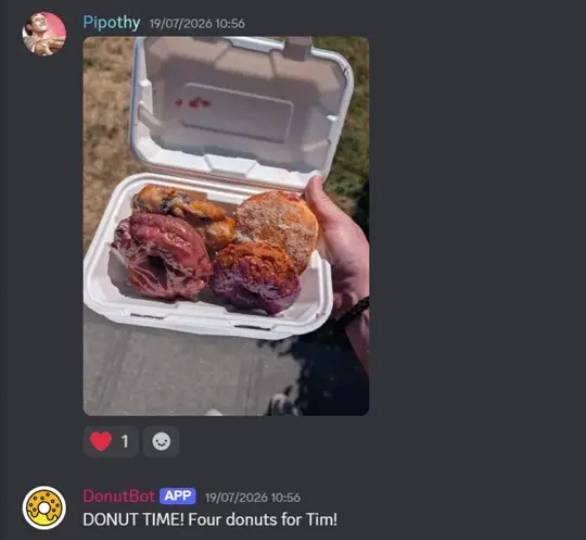 Making a Discord bot to encourage donut overconsumption